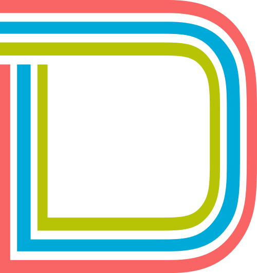 字母D三色logo設計素材 logo png